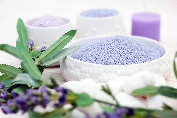 Image showing lavender bath caviar