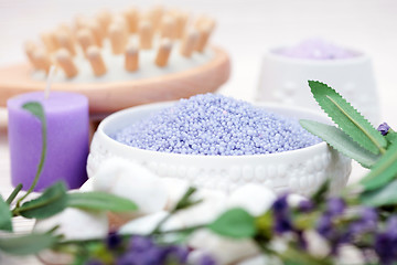 Image showing lavender bath caviar