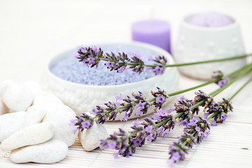 Image showing lavender bath caviar