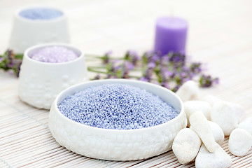 Image showing lavender bath caviar