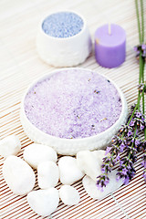 Image showing lavender bath caviar