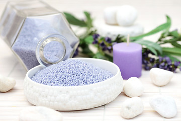 Image showing lavender bath caviar