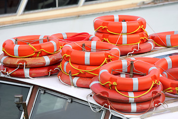 Image showing several lifebuoy 