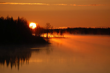 Image showing Fire on the River