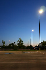 Image showing Sunrise in a Business Parking Lot