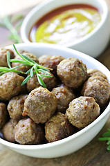 Image showing Meatballs and sauce