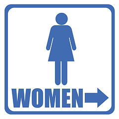 Image showing toilet sign - women