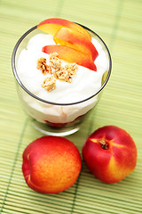 Image showing yogurt with muesli and fruit