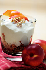 Image showing yogurt with muesli and fruit