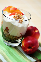 Image showing yogurt with muesli and fruit