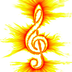 Image showing Abstract Treble Clef