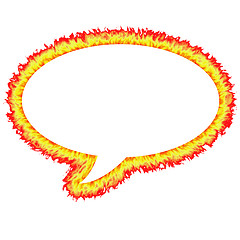 Image showing Fiery Outlined Speech Bubble
