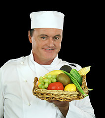 Image showing Basket Of Fruit Chef