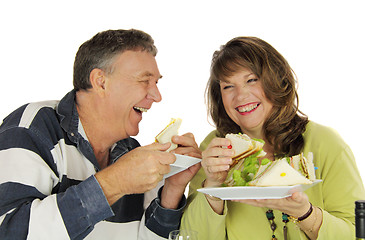 Image showing Couple Enjoying Lunch