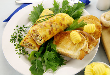 Image showing Rolled Omelette