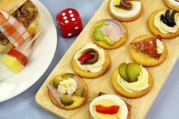 Image showing Dice And Finger Food