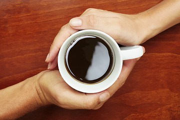 Image showing Coffee in Hands