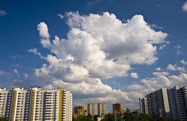 Image showing Clouds over sity