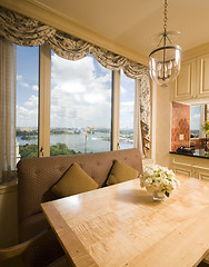 Image showing dining table in kitchen nook penthouse new york