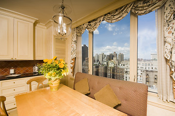 Image showing dining table in kitchen nook penthouse new york