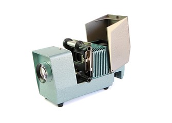 Image showing Vintage side projector with film holder isolated