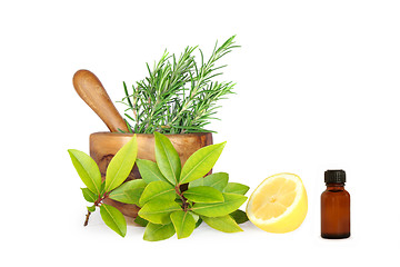 Image showing Herbs and Lemon Ingredients