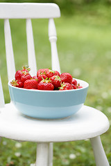 Image showing Fresh strawberries in a bowl.