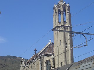 Image showing Neo-gothic parish church in Portbou