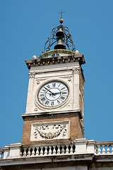 Image showing Clock tower in Piazza del Popolo, Ravenna