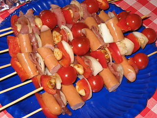 Image showing Food on a stick