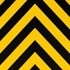 Image showing arrow warning stripe