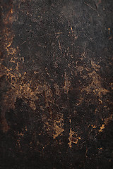Image showing Dark brown leather background texture.