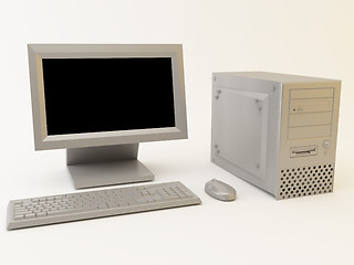 Image showing Grey computer