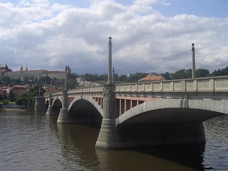 Image showing Bridge crossing Vltava in Prague