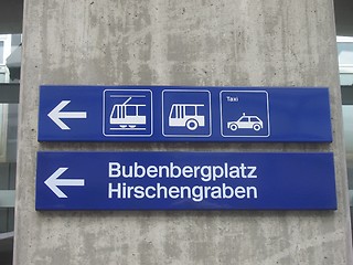 Image showing Transportation signs in switzerland