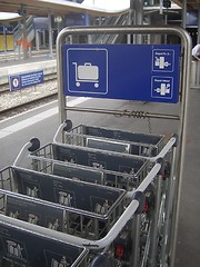 Image showing Luggage trolleys