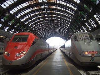 Image showing Italian high-speed trains