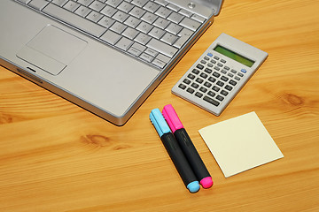 Image showing Notebook and calculator