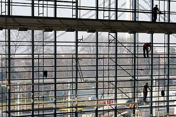 Image showing Scaffolding construction