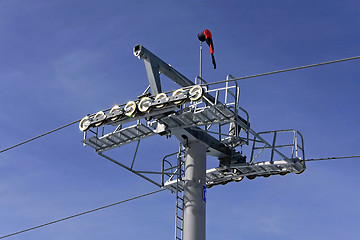 Image showing Chair lift pole