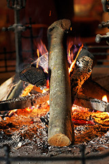 Image showing Fire log