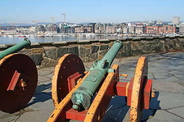 Image showing View from Akershus Castle in Oslo