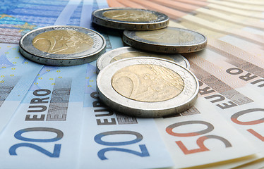 Image showing Euro banknotes