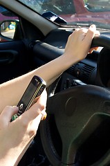 Image showing Texting while driving