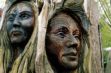 Image showing Maori carvings