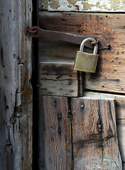 Image showing An old door