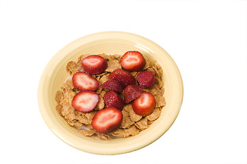 Image showing breakfast cereal strawberries