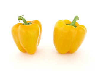 Image showing Two yellow peppers