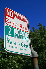 Image showing No Parking Street Sign