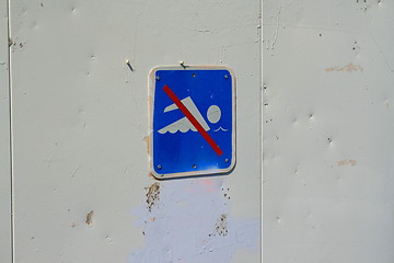 Image showing No Swimming Sign